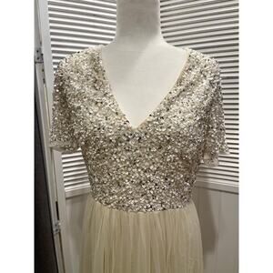 Maya Deluxe Beaded Tulle Dress NWT